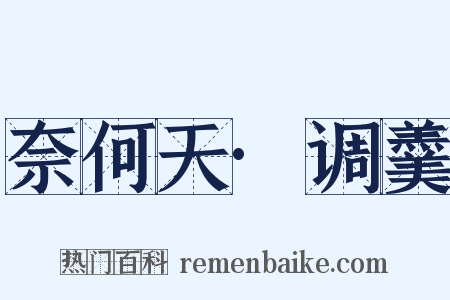 奈何天·调羹是什么意思的图片